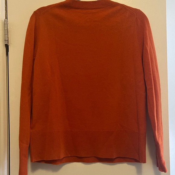 NWOT J.Crew BA400 Cashmere Classic-fit Crewneck Sweater in Tangerine M - Picture 2 of 6